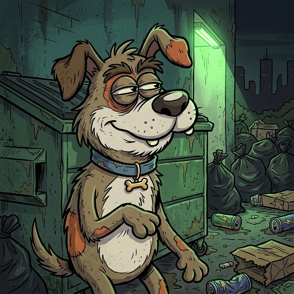 subject conducts business behind the dumpster
